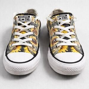 Converse Chuck Taylor All Star Low Top Sunflower Print Womens 6 Mens 4 Sneakers